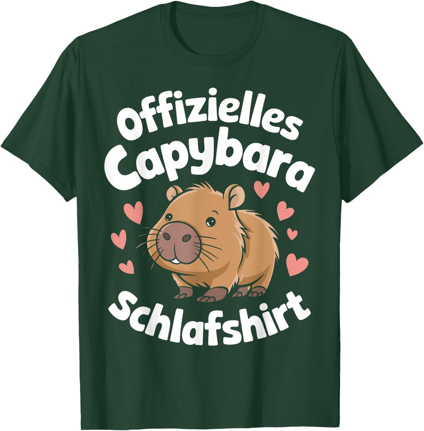 Capybara Official Capybara Sleep Shirt , black T-Shirt - T-Shirt | Forest