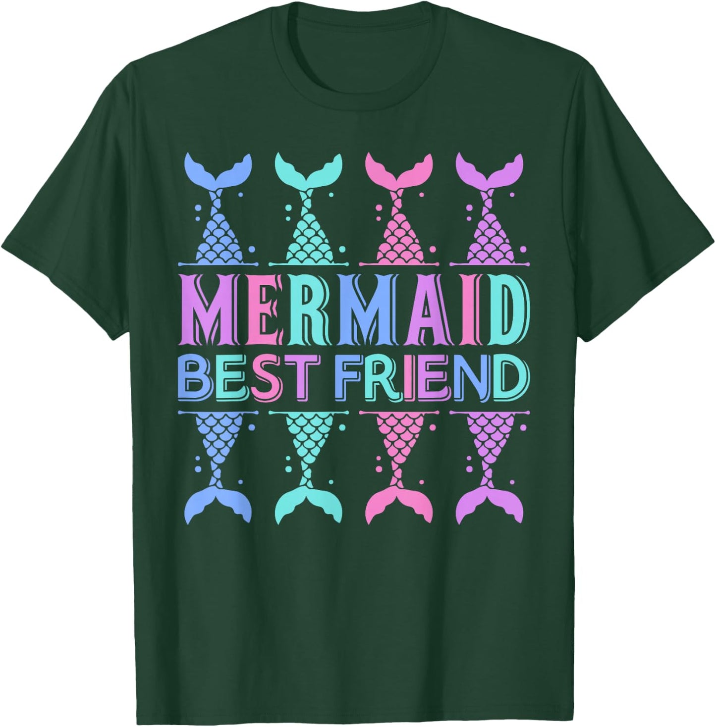 Mermaid Best Friend Mermaid Birthday Outfit Cute Mermaid T-Shirt - T-Shirt | Forest