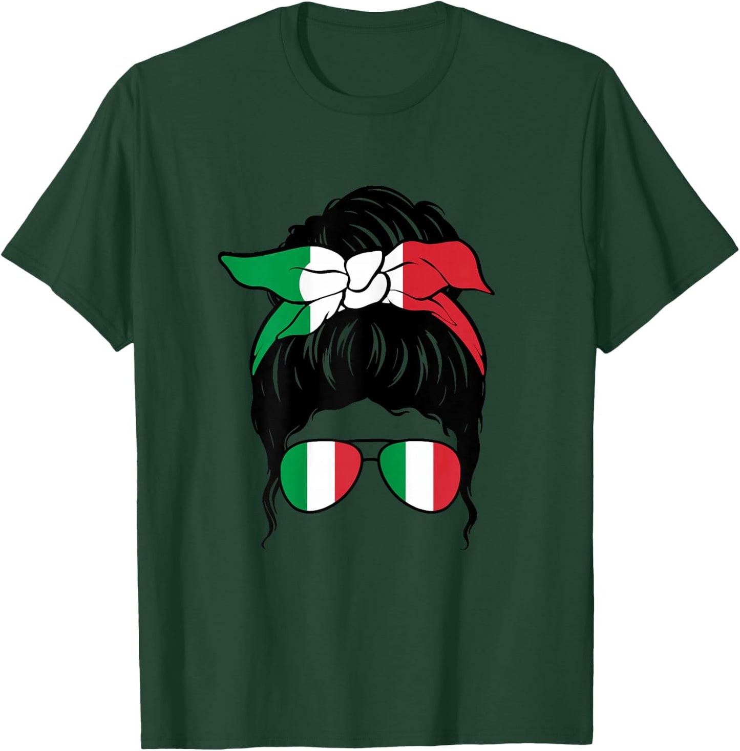 Italian Italian Flag Italian Girl Ragazza Italiana , Black, S T-Shirt - T-Shirt | Forest