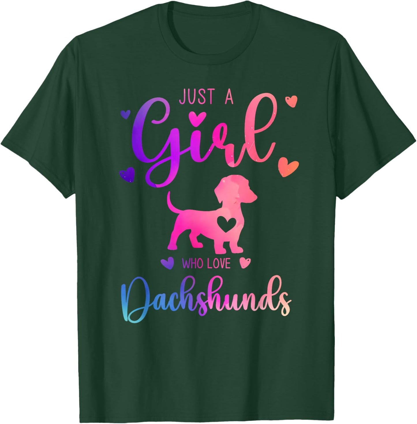 Just a Girl Who Loves Dachshunds Dress and Kids T-Shirt - T-Shirt | Forest