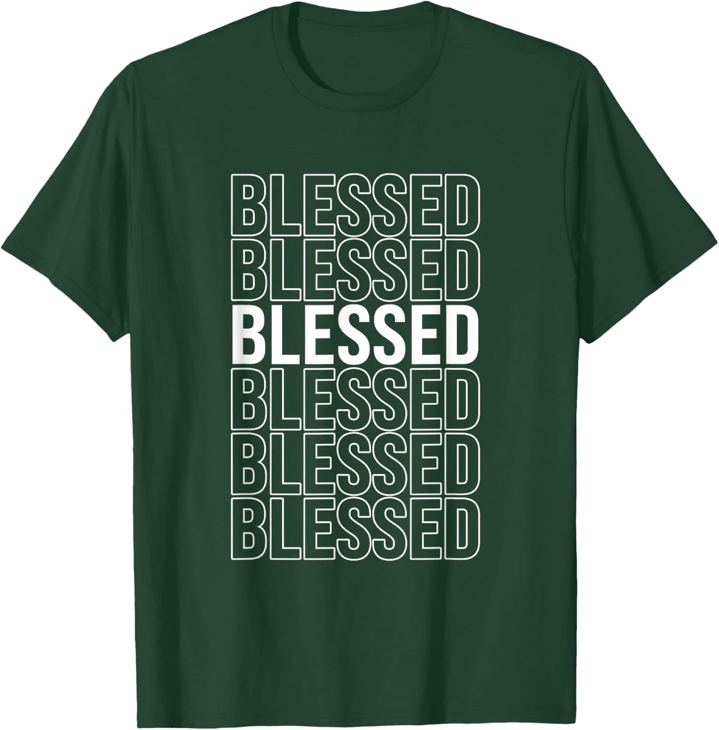 Black Blessed Black on Black Graphic T-Shirt - T-Shirt | Forest