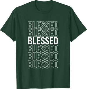 Black Blessed Black on Black Graphic T-Shirt - T-Shirt | Forest