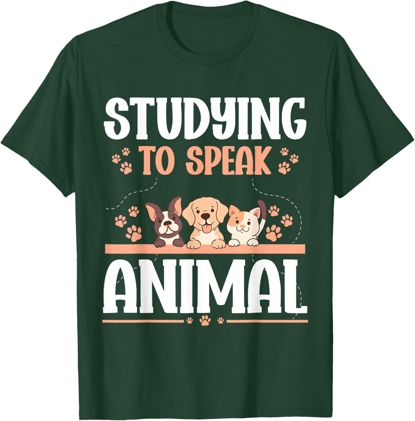 Future Veterinarian Studying To Speak Animal Future Vet T-Shirt - T-Shirt | Forest