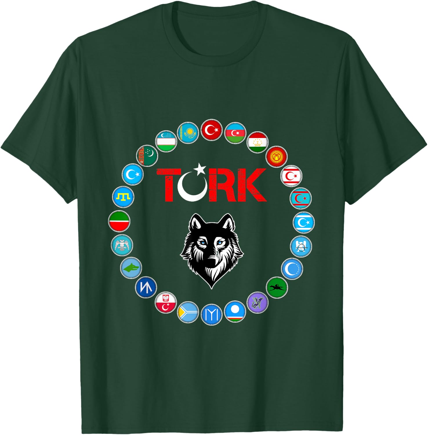 Kazakhstan,Gokturk,Turan,Turkey Flag,Turk Bayragi,Turkiye. T-Shirt - T-Shirt | Forest