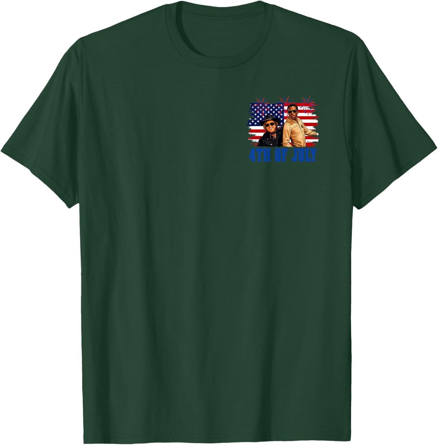 Hey Where The White Women AT Fourth July Humor 2 Side T-Shirt - T-Shirt | Forest