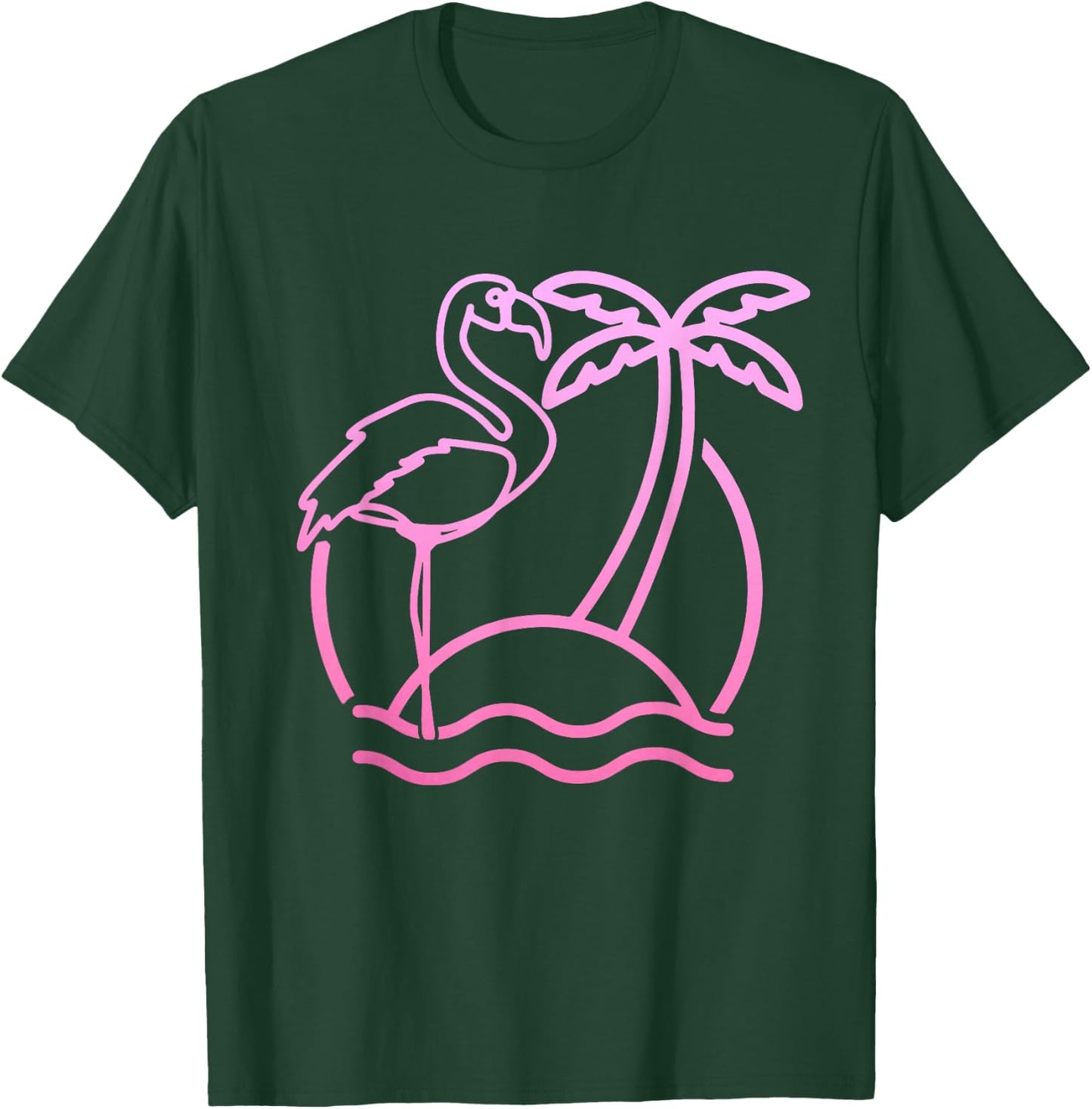 Flamingo Retro 80s Beach Vintage Party Miami Flamingo Lover T-Shirt - T-Shirt | Forest