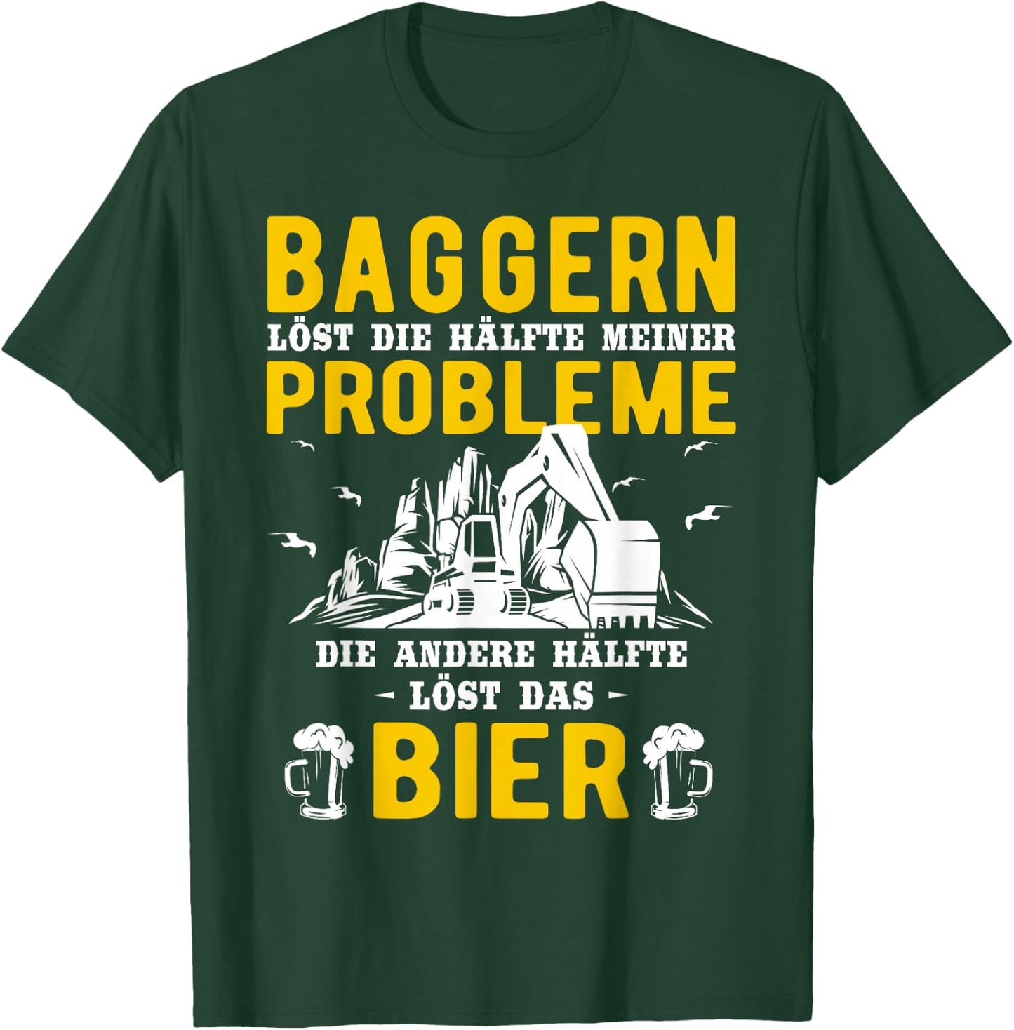 Digger Driver Construction Work Excavator Driver , black T-Shirt - T-Shirt | Forest