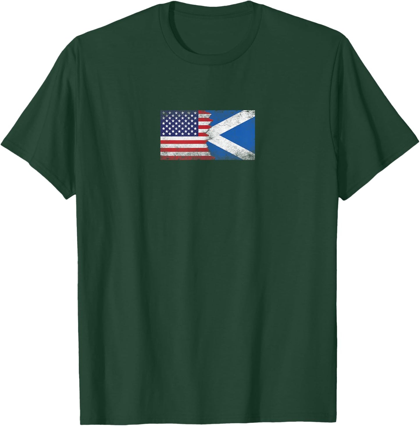 USA & Scotland Flags - United States of America Scot T-Shirt - T-Shirt | Forest