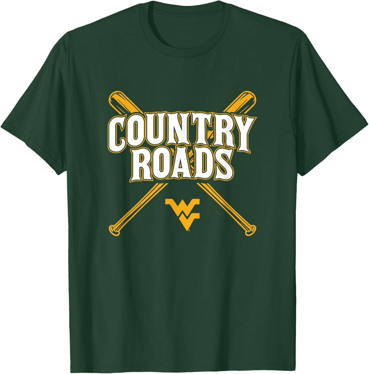 Country Roads - West Virginia Mountaineers Baseball T-Shirt - T-Shirt | Forest