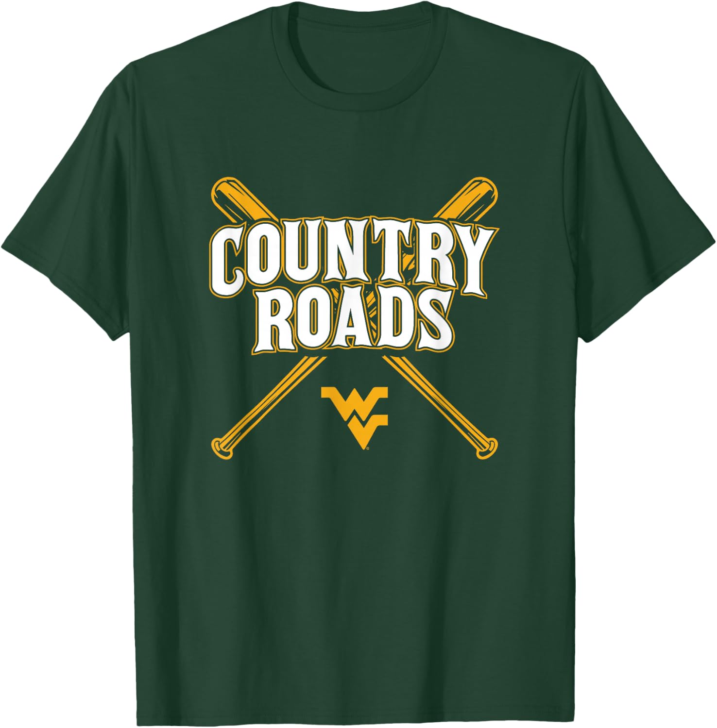 Country Roads - West Virginia Mountaineers Baseball T-Shirt - T-Shirt | Forest