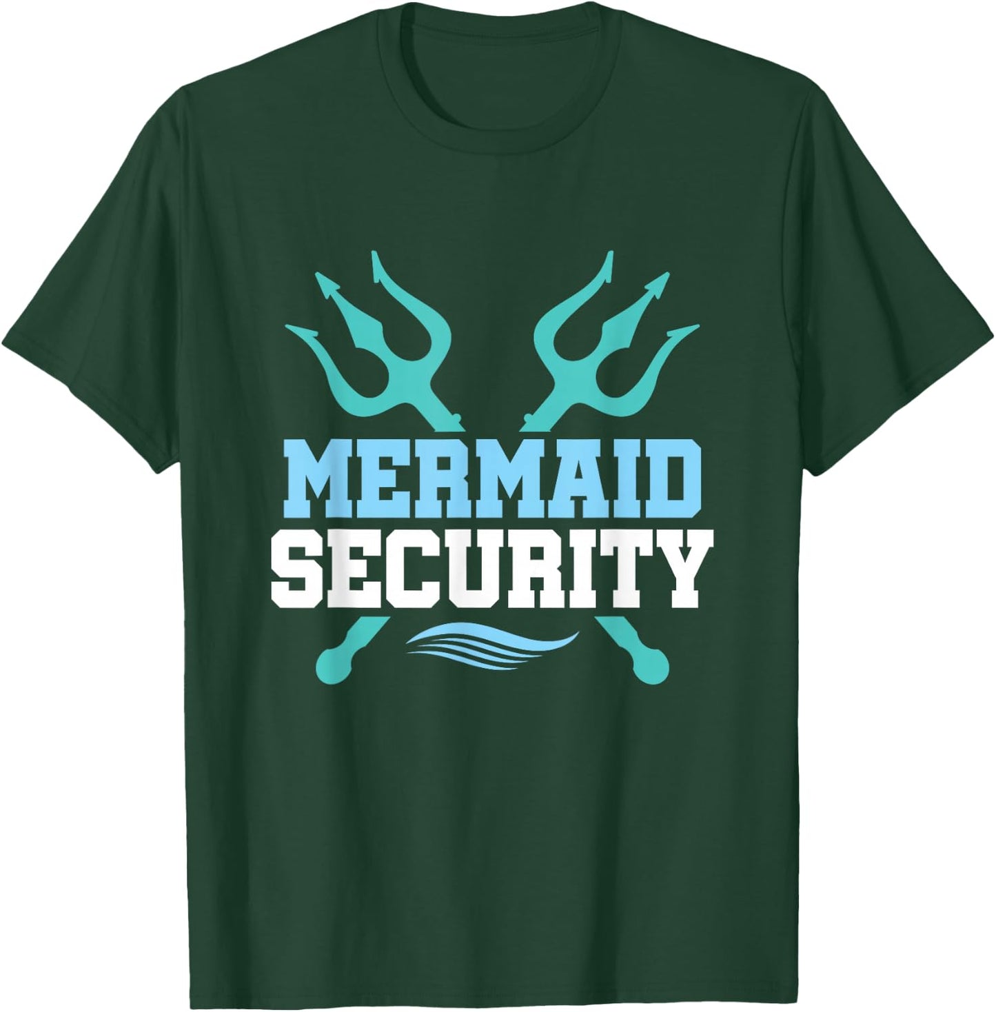 Mermaid Security Merman Boys Swimming Merdad Swimmer T-Shirt - T-Shirt | Forest