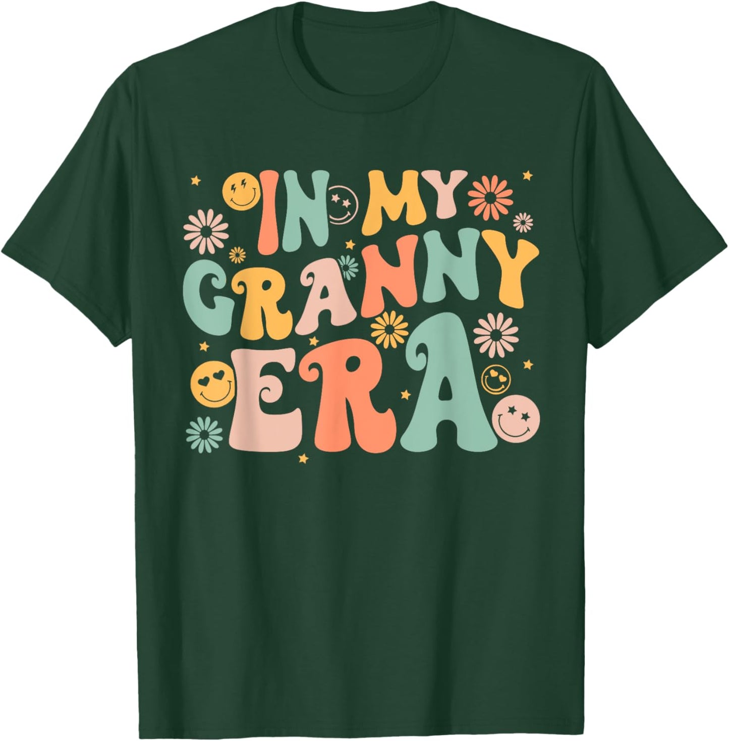 In My Granny Era Groovy Retro Cool for Grandma Mother's Day T-Shirt - T-Shirt | Forest