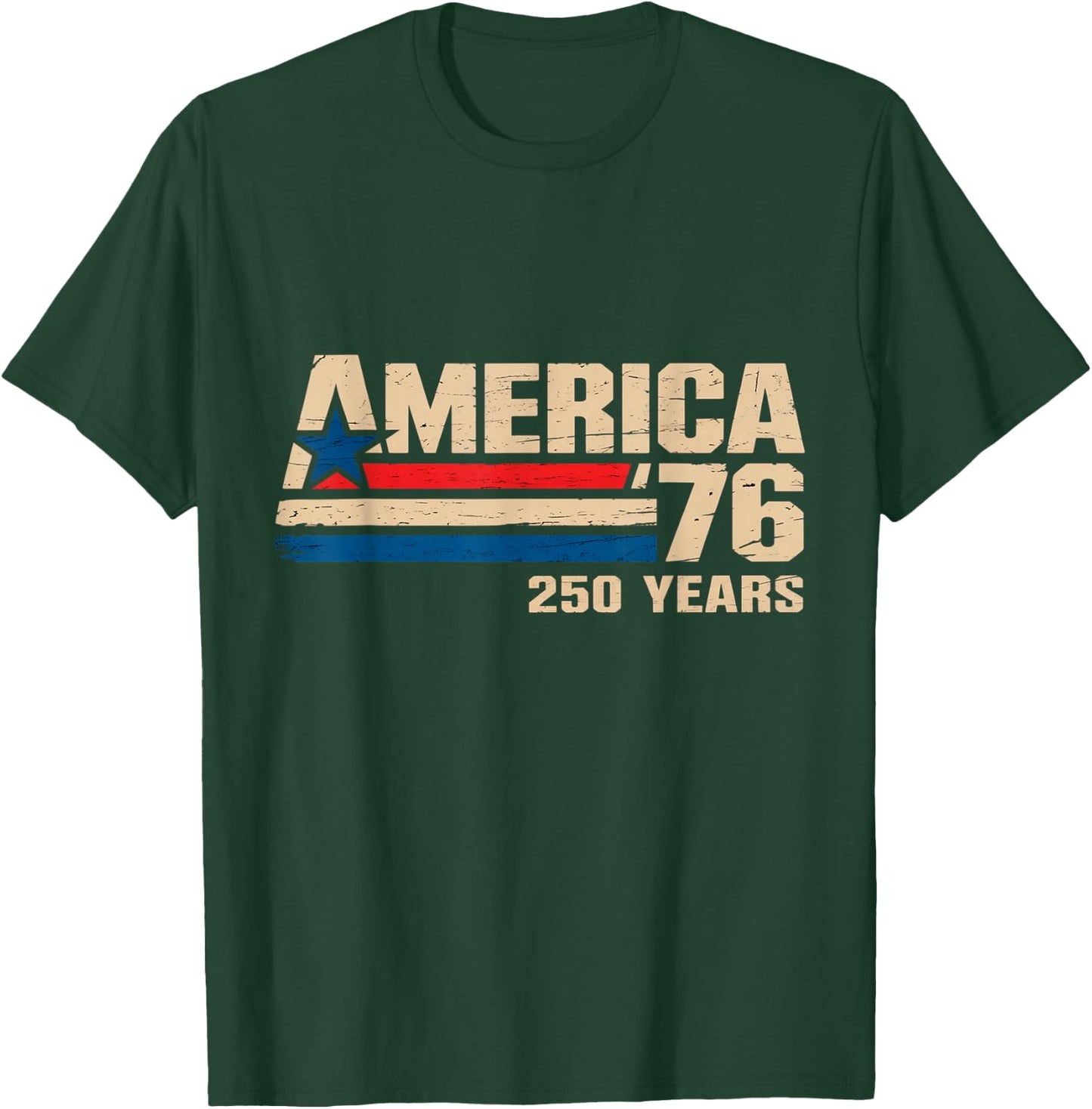 Patriotic - USA - United States of America Flag - 250 Years T-Shirt - T-Shirt | Forest