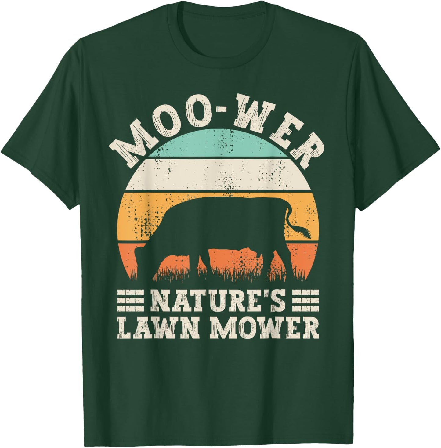 Vintage Moo - Wer Outfit Men Women Boys Girls Kids Funny Cow T-Shirt - T-Shirt | Forest
