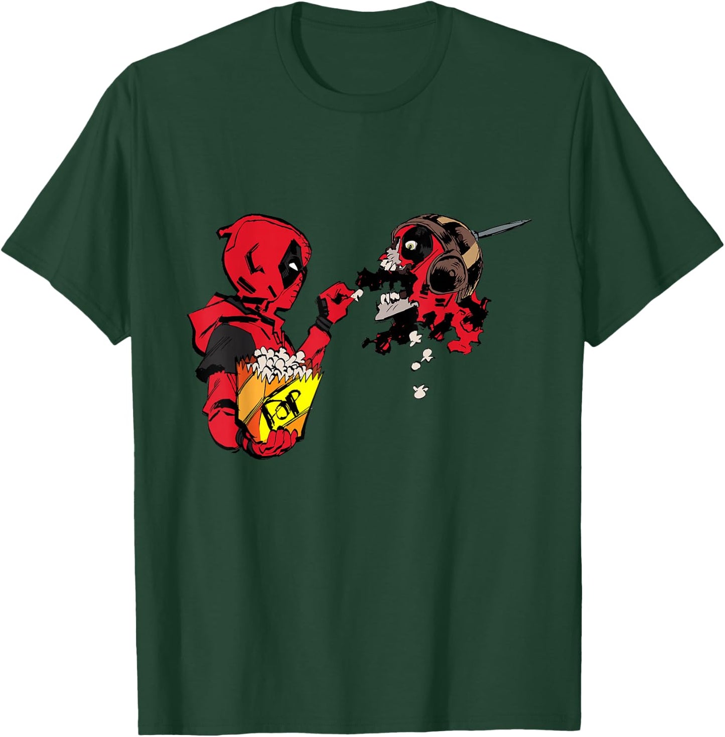Marvel Studios Deadpool & Wolverine Kidpool Headpool Popcorn T-Shirt - T-Shirt | Forest