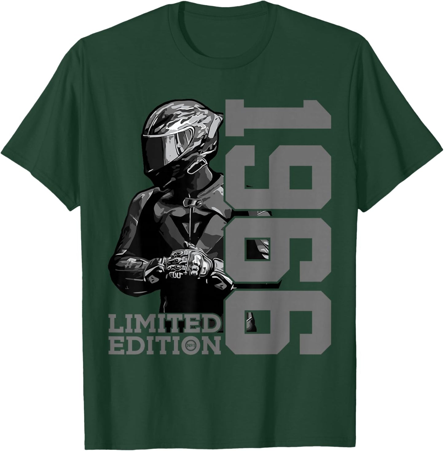 Limited Edition 1966 Biker Motorrad 60. Geburtstag T-Shirt - T-Shirt | Forest