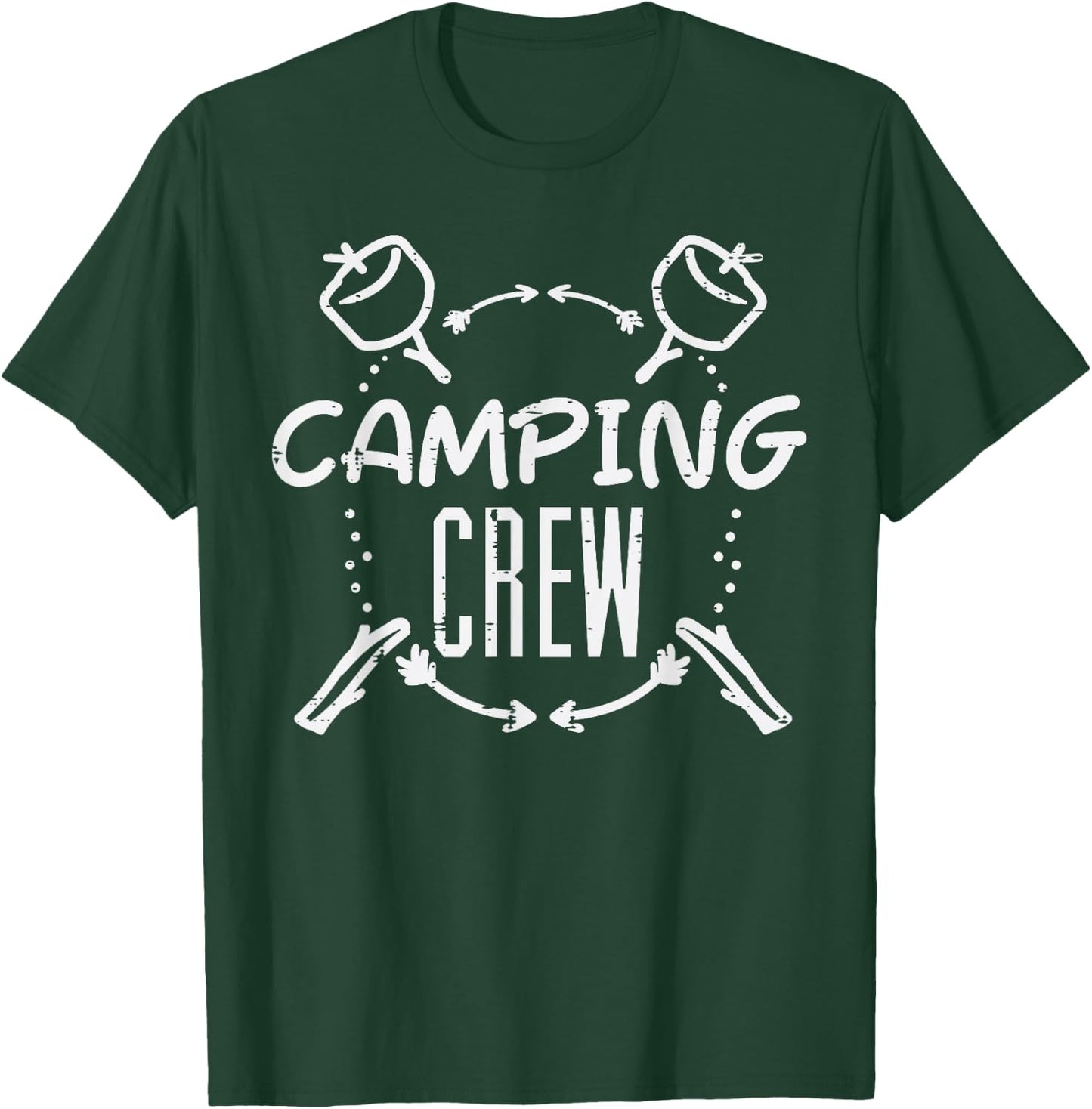Camping Crew Marshmallow Family Camp Men Women Kids T-Shirt - T-Shirt | Forest