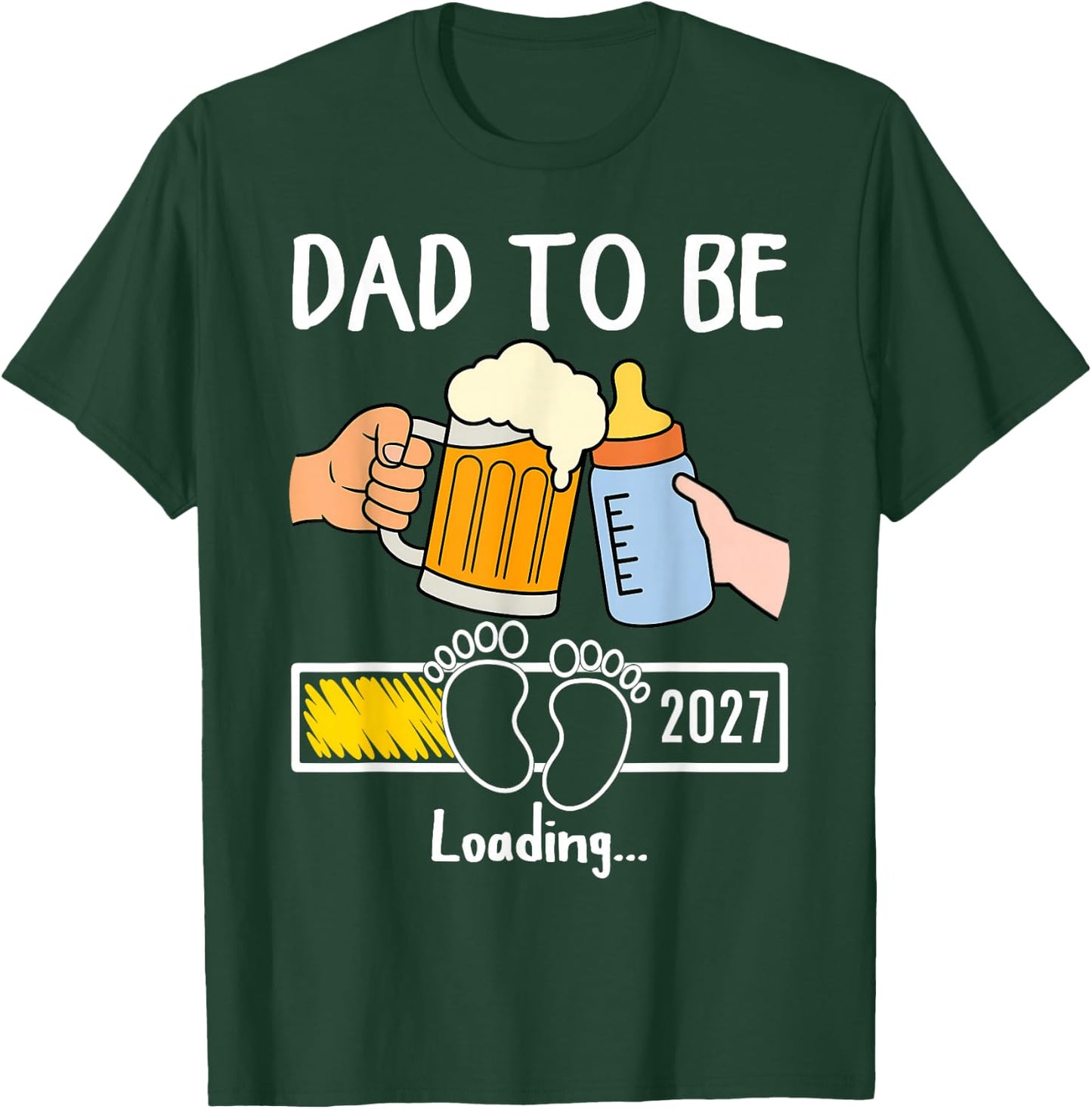 Dad to Be 2027 Funny New Baby Father Daddy to Be Promoted T-Shirt - T-Shirt | Forest