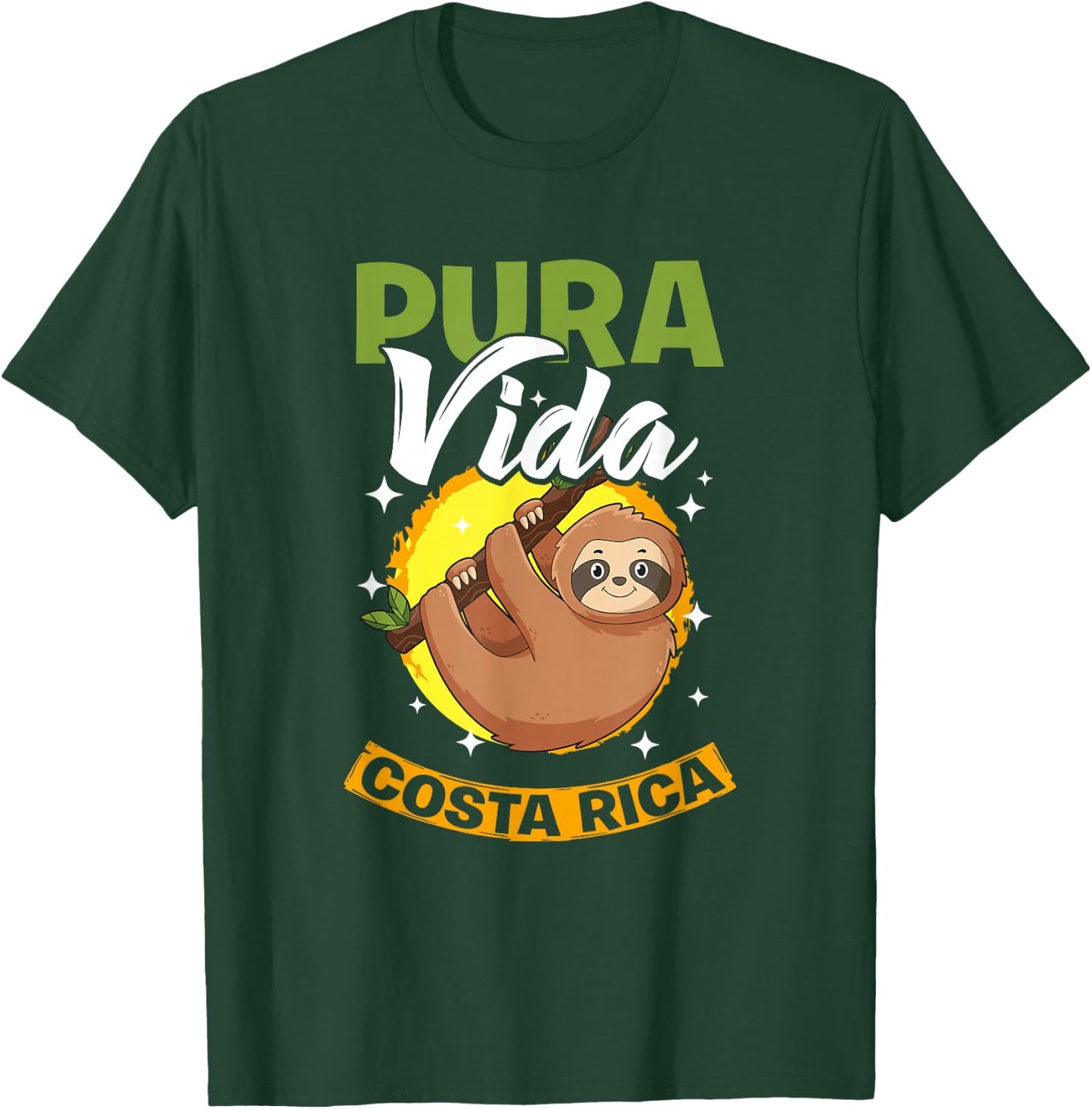 Beach Vacation Tropical Sloths Pura Vida Sloth Costa Rica T-Shirt - T-Shirt | Forest