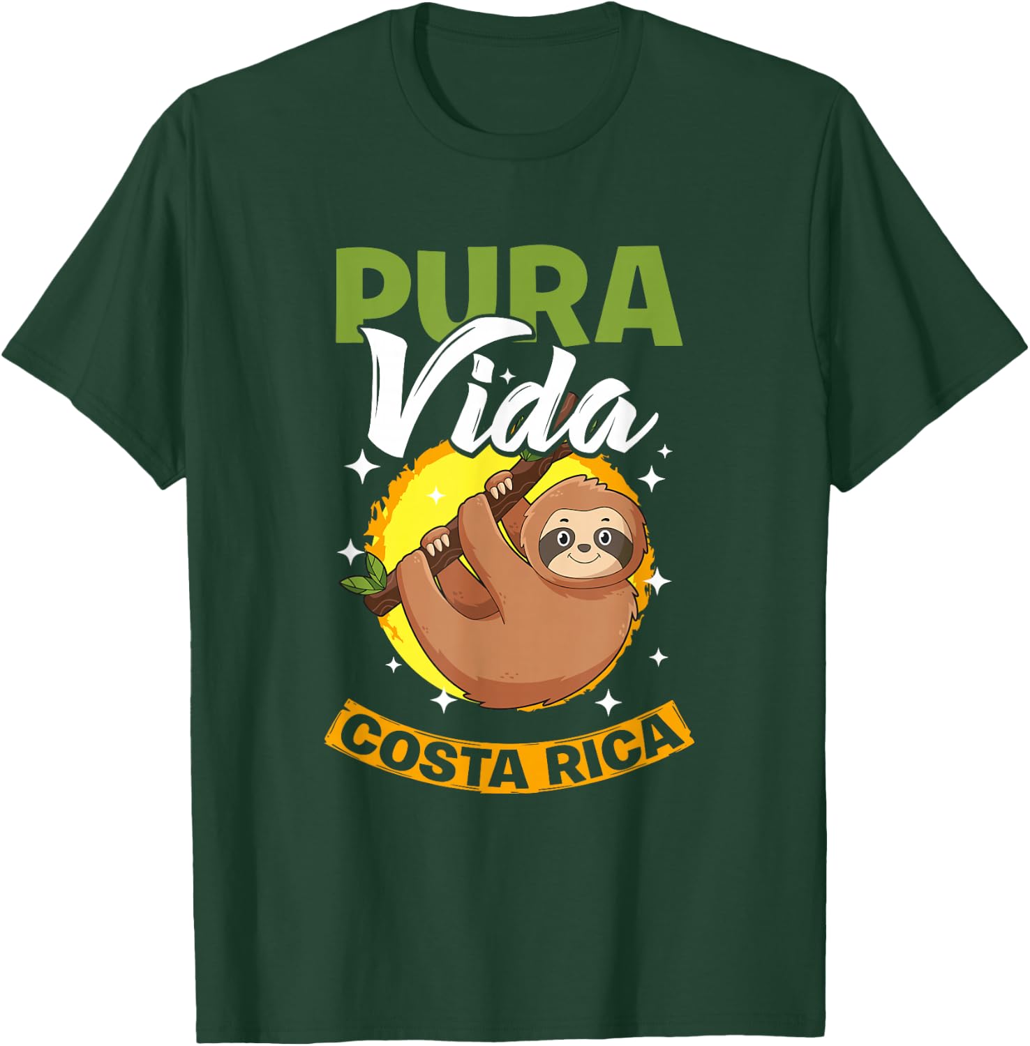 Beach Vacation Tropical Sloths Pura Vida Sloth Costa Rica T-Shirt - T-Shirt | Forest