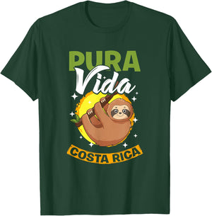 Beach Vacation Tropical Sloths Pura Vida Sloth Costa Rica T-Shirt - T-Shirt | Forest