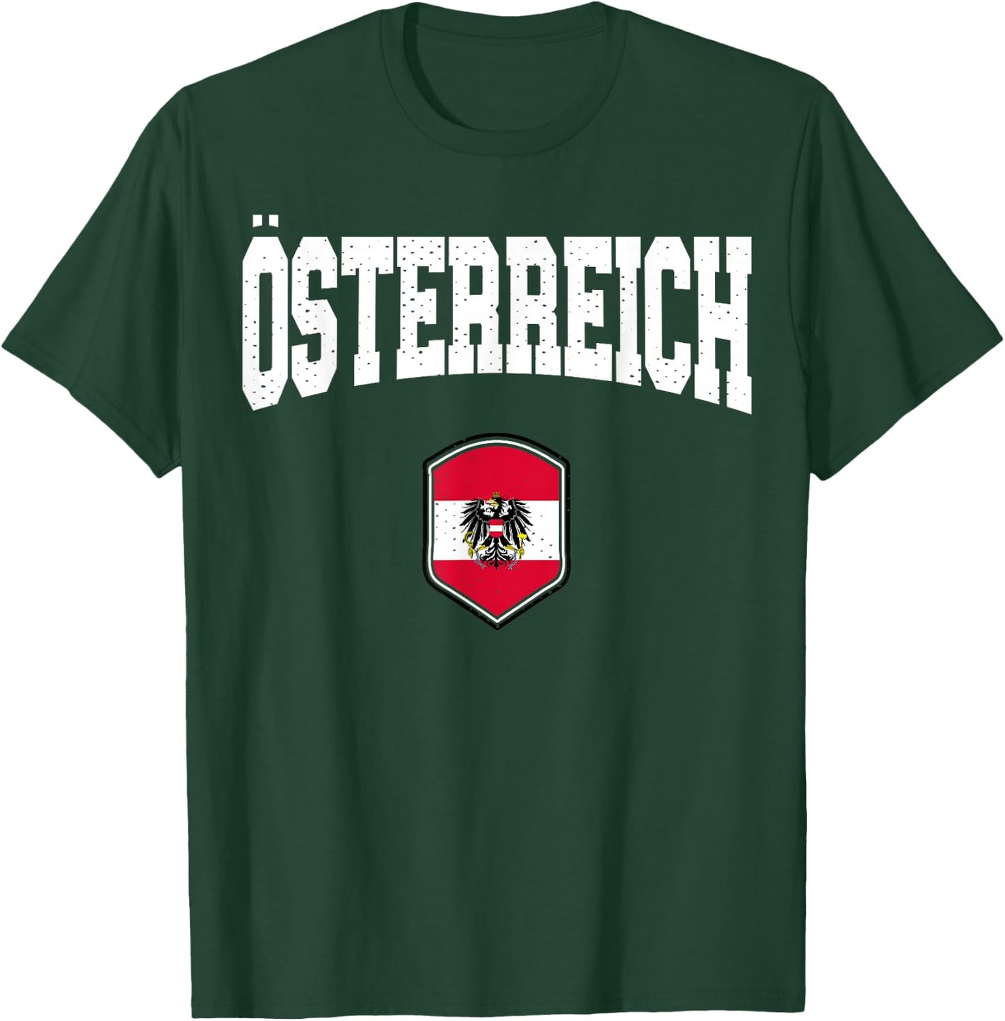 Austria Flag Shirt Proud Austrian Men Women Osterreich Red T-Shirt - T-Shirt | Forest