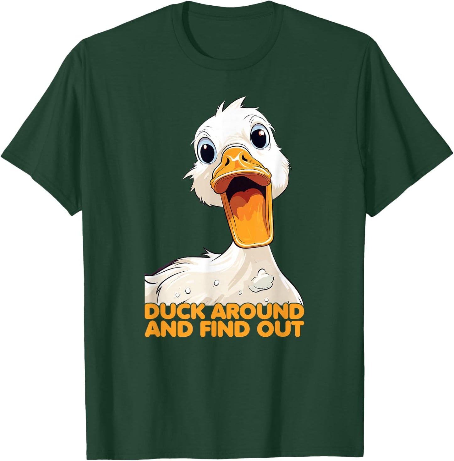Funny Knife Duck Duck Around and Find Out T-Shirt - T-Shirt | Forest