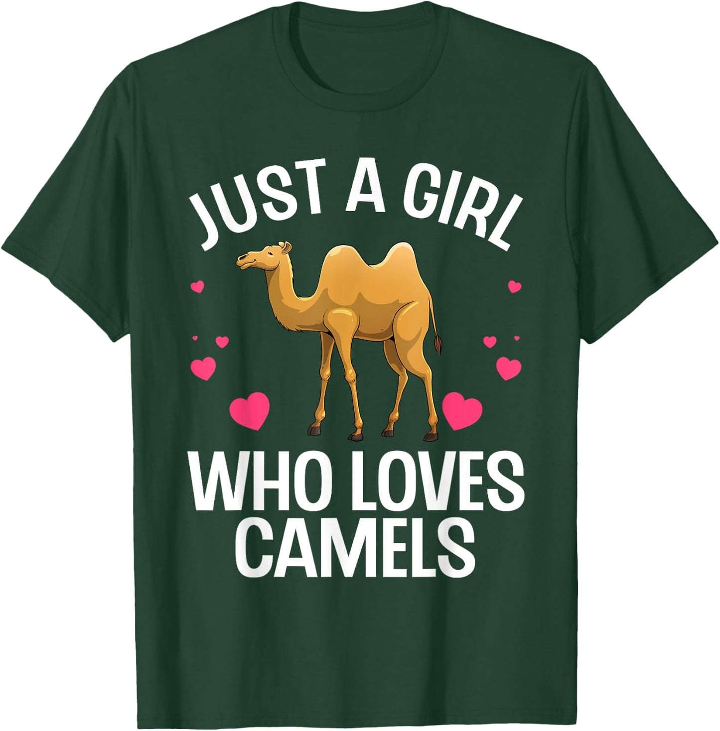 Funny Camel Art Girls Kids Dromedary Camel Lover T-Shirt - T-Shirt | Forest