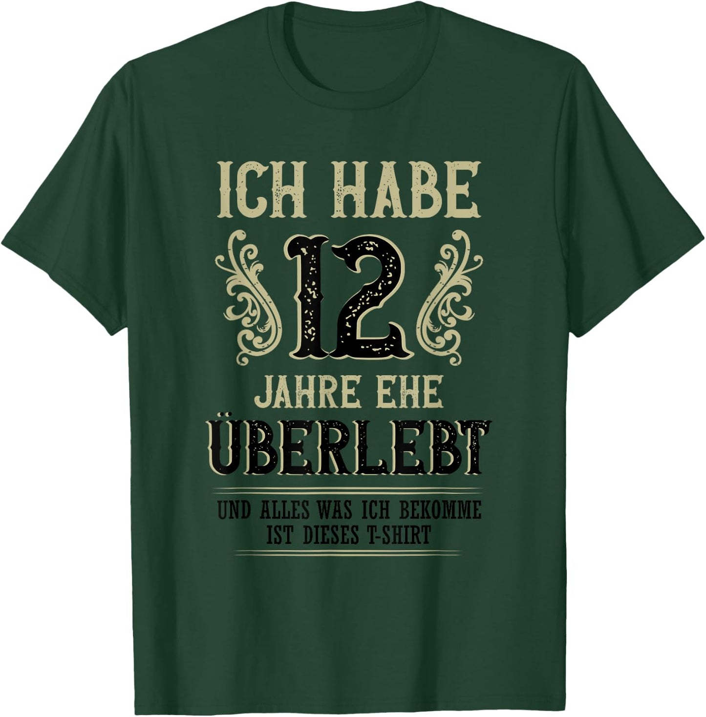 12 Jahre Verheiratet Nickelhochzeit Ehemann 12 Hochzeitstag T-Shirt - T-Shirt | Forest