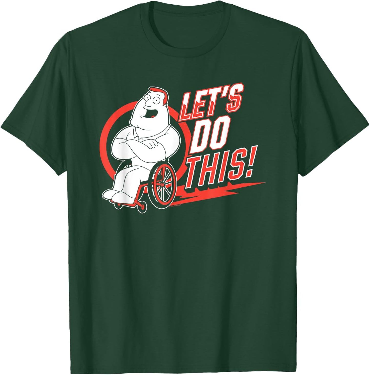Ripple Junction x Family Guy Let's Do This Joe Swanson , black T-Shirt - T-Shirt | Forest