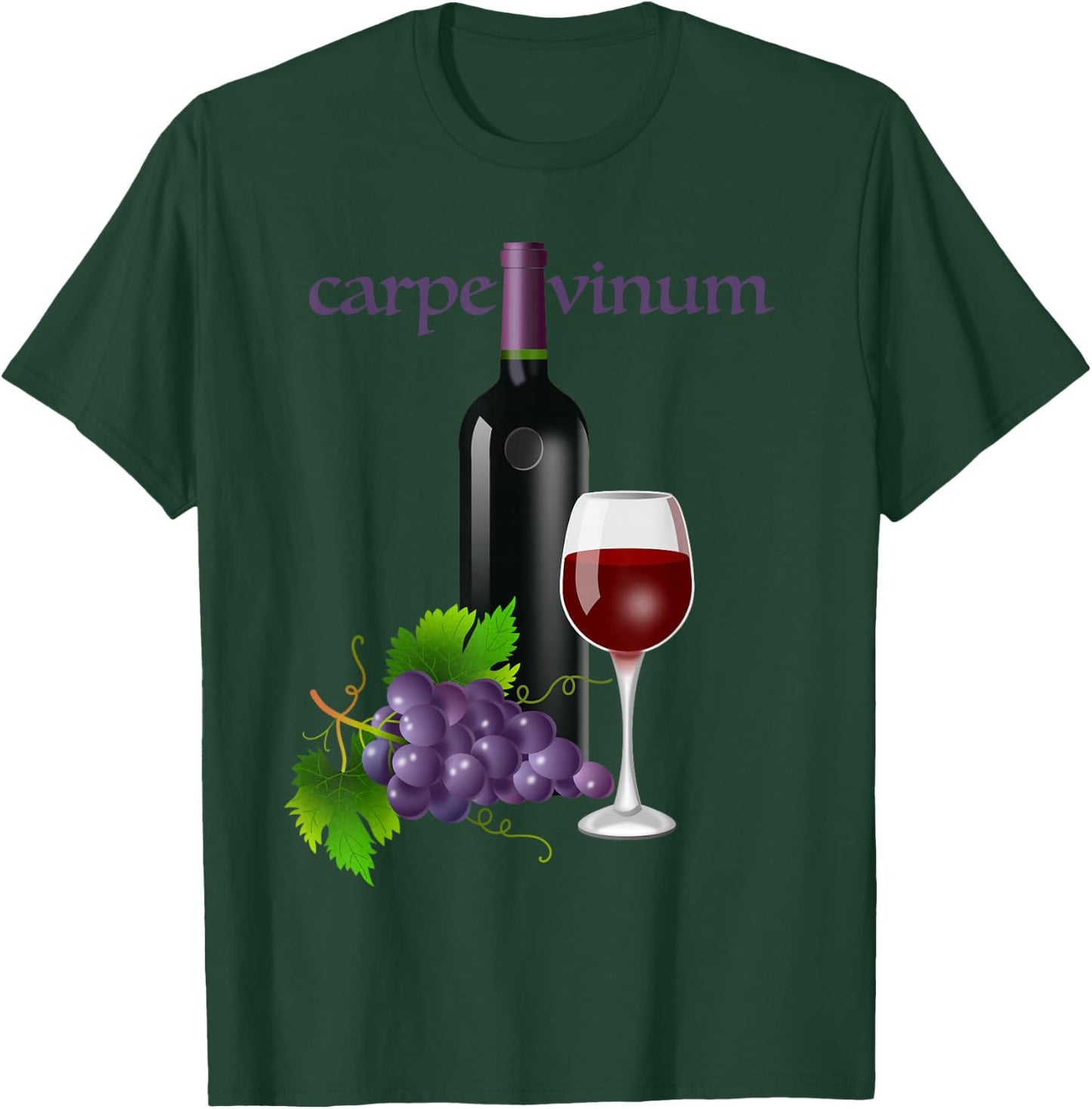 Latin Phrase - Carpe Vinum (Seize the Wine) T-Shirt - T-Shirt | Forest