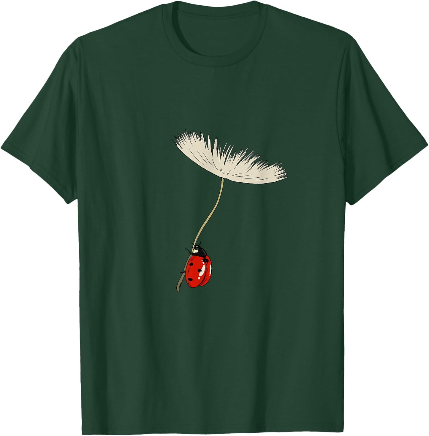 Dandelion seeds with ladybird Gift ladybird T-Shirt - T-Shirt | Forest