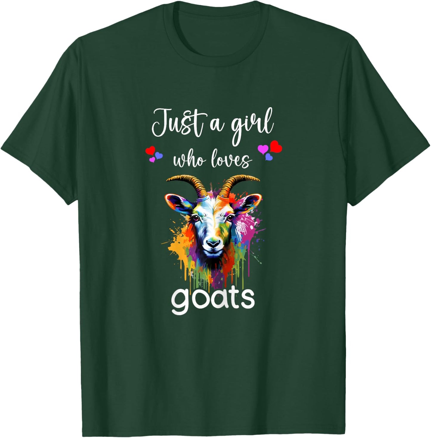 Goat Lover Shirt Funny Girls Goat Lover Goat T-Shirt - T-Shirt | Forest