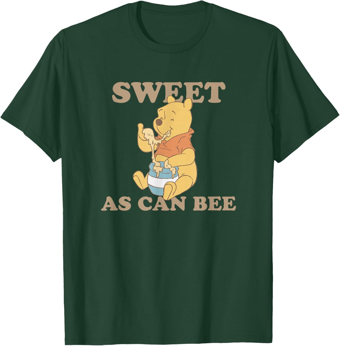 Disney Winnie The Pooh Sweet As Can Bee Eating Honey Vintage T-Shirt - T-Shirt | Forest