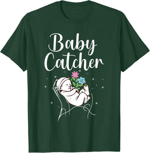 Funny Midwife Art Labor & Delivery Nurse Midwife T-Shirt - T-Shirt | Forest