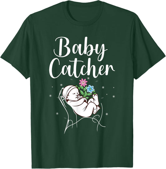 Funny Midwife Art Labor & Delivery Nurse Midwife T-Shirt - T-Shirt | Forest