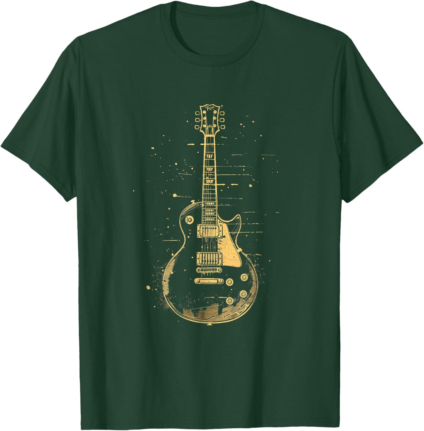 Classic Electric Guitar Vintage , Black, S T-Shirt - T-Shirt | Forest