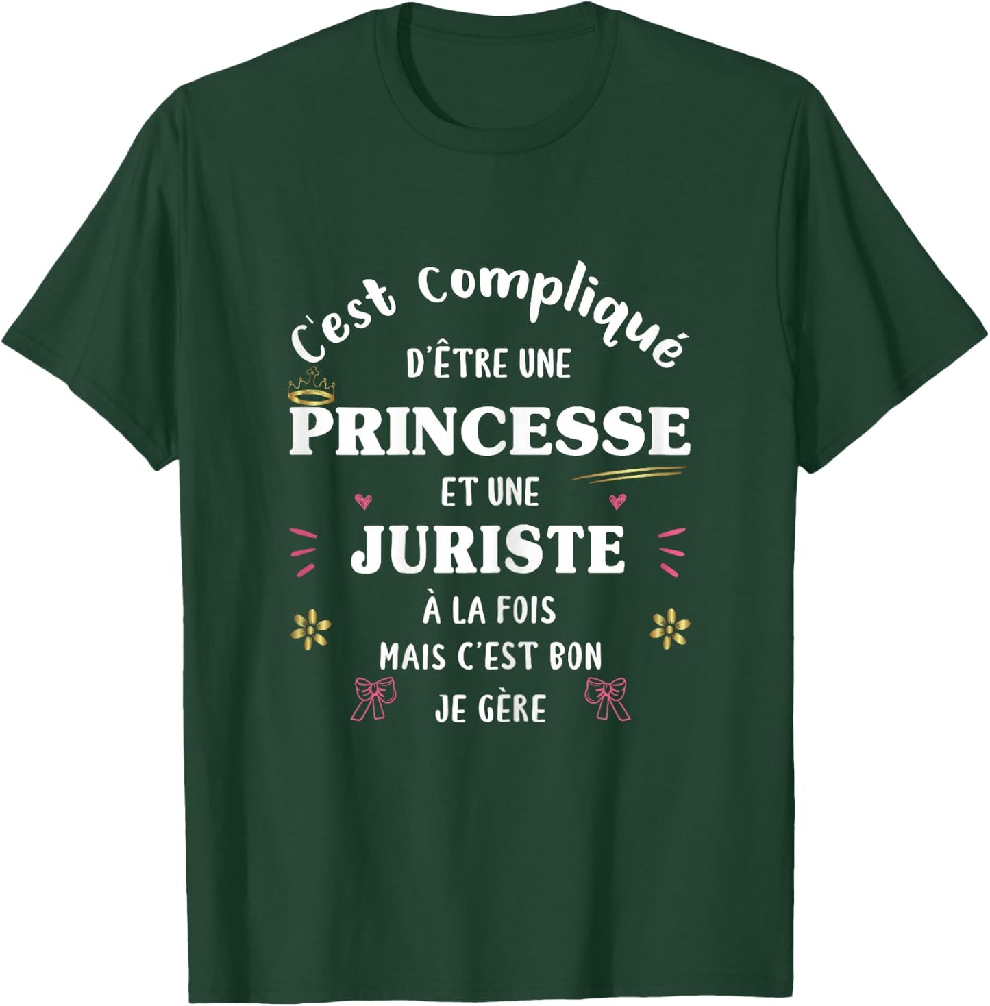 Lawyer and Princess Gift Humour Original Funny Woman , Black, Female X-Small T-Shirt - T-Shirt | Forest