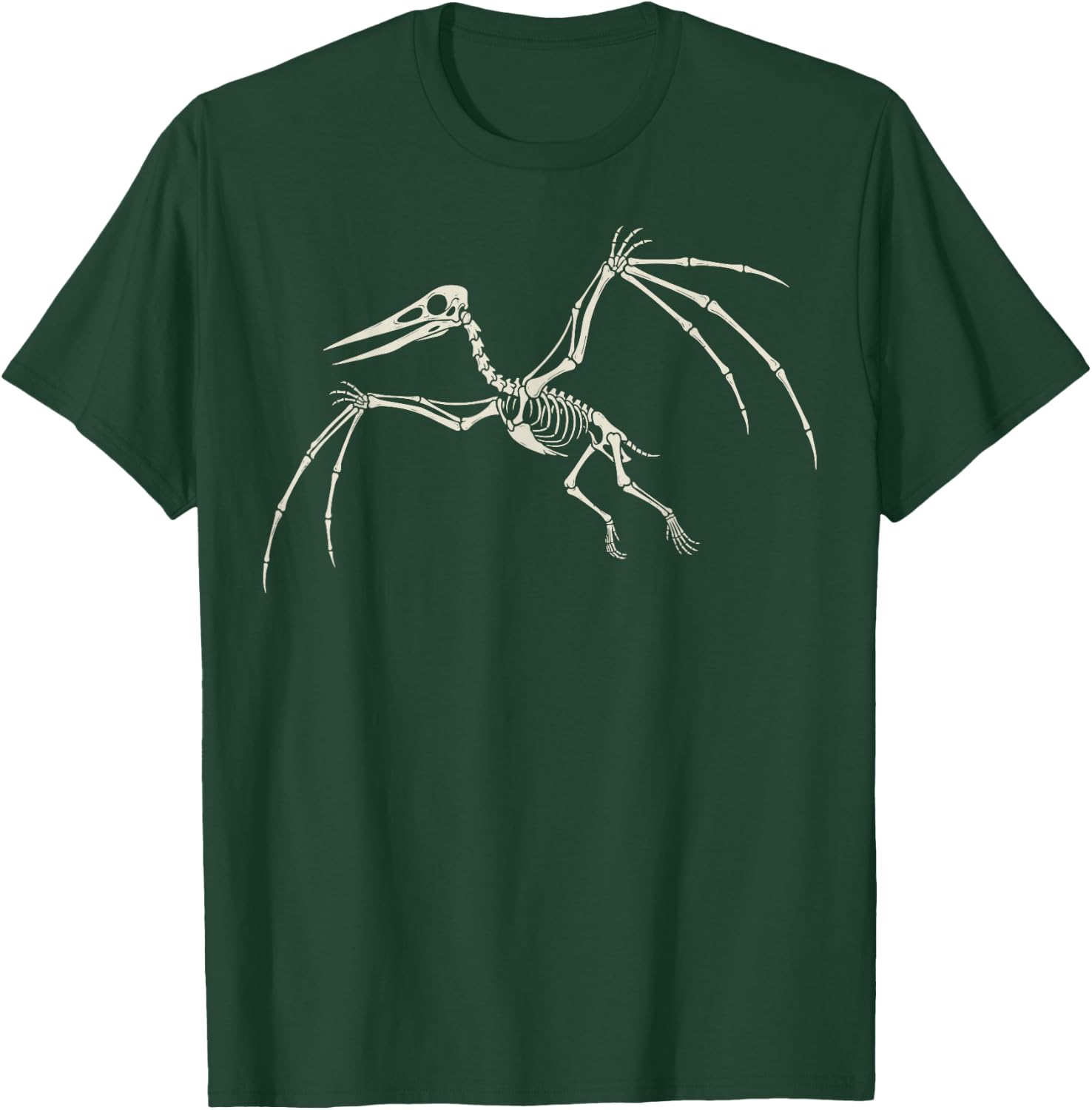 Pteranodon Skeleton Pterodactyl Dinosaur Bones T-Shirt - T-Shirt | Forest