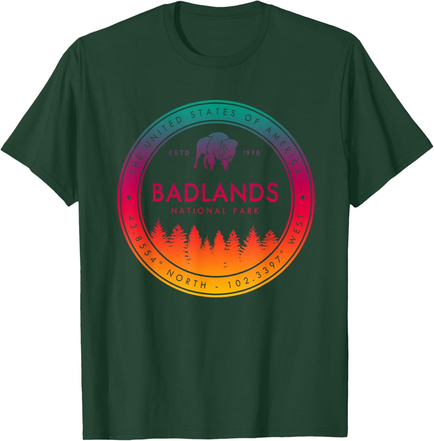 Badlands National Park T Shirt South Dakota Souvenirs T-Shirt - T-Shirt | Forest