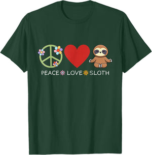 Peace Love Sloth T-Shirt - T-Shirt | Forest