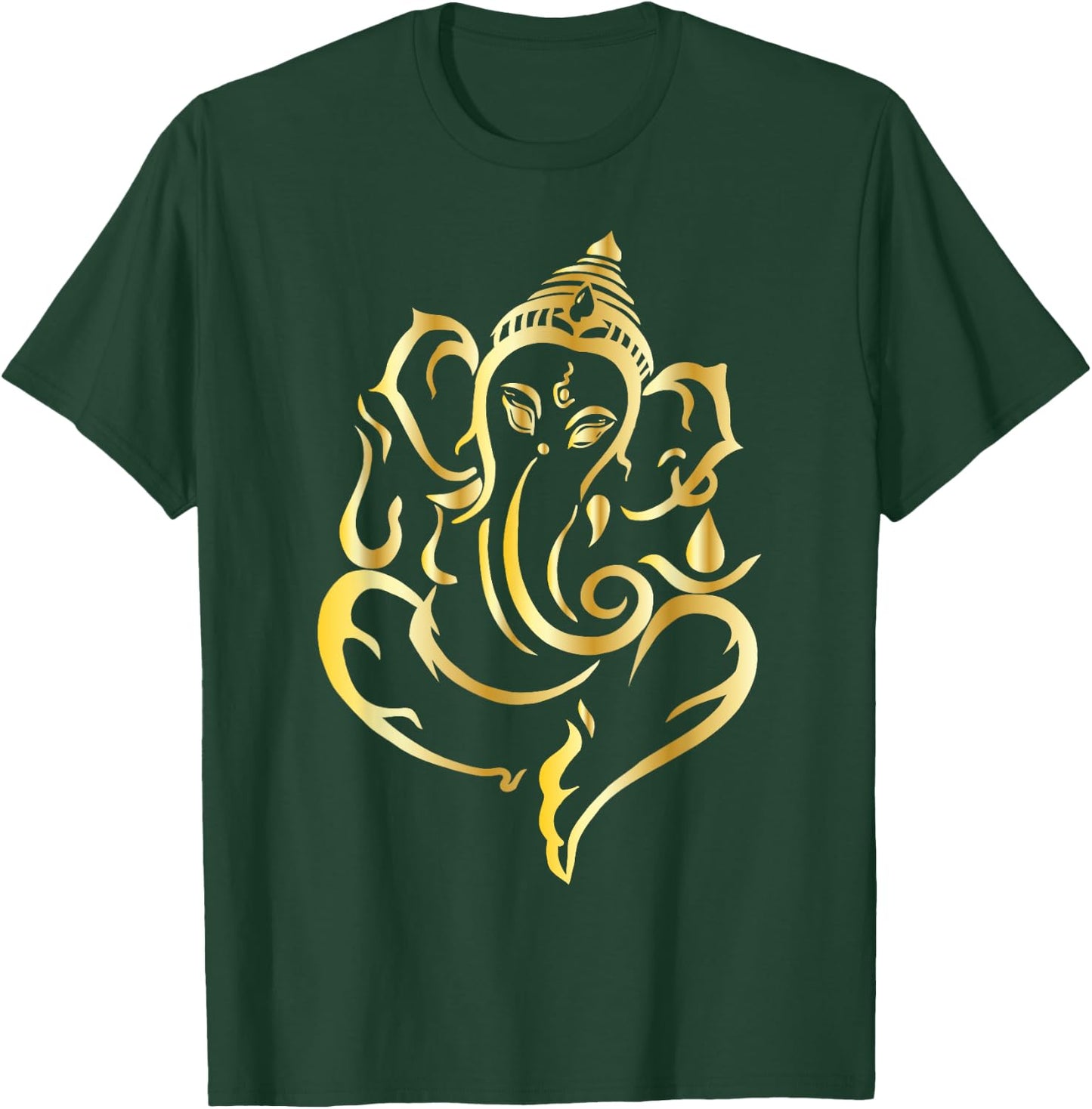 Elegant Lord Ganesha Hindu Indian God Spiritual Elephant T-Shirt - T-Shirt | Forest
