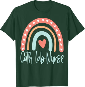 Cardiac Nurse Cath Lab Nursing T-Shirt - T-Shirt | Forest