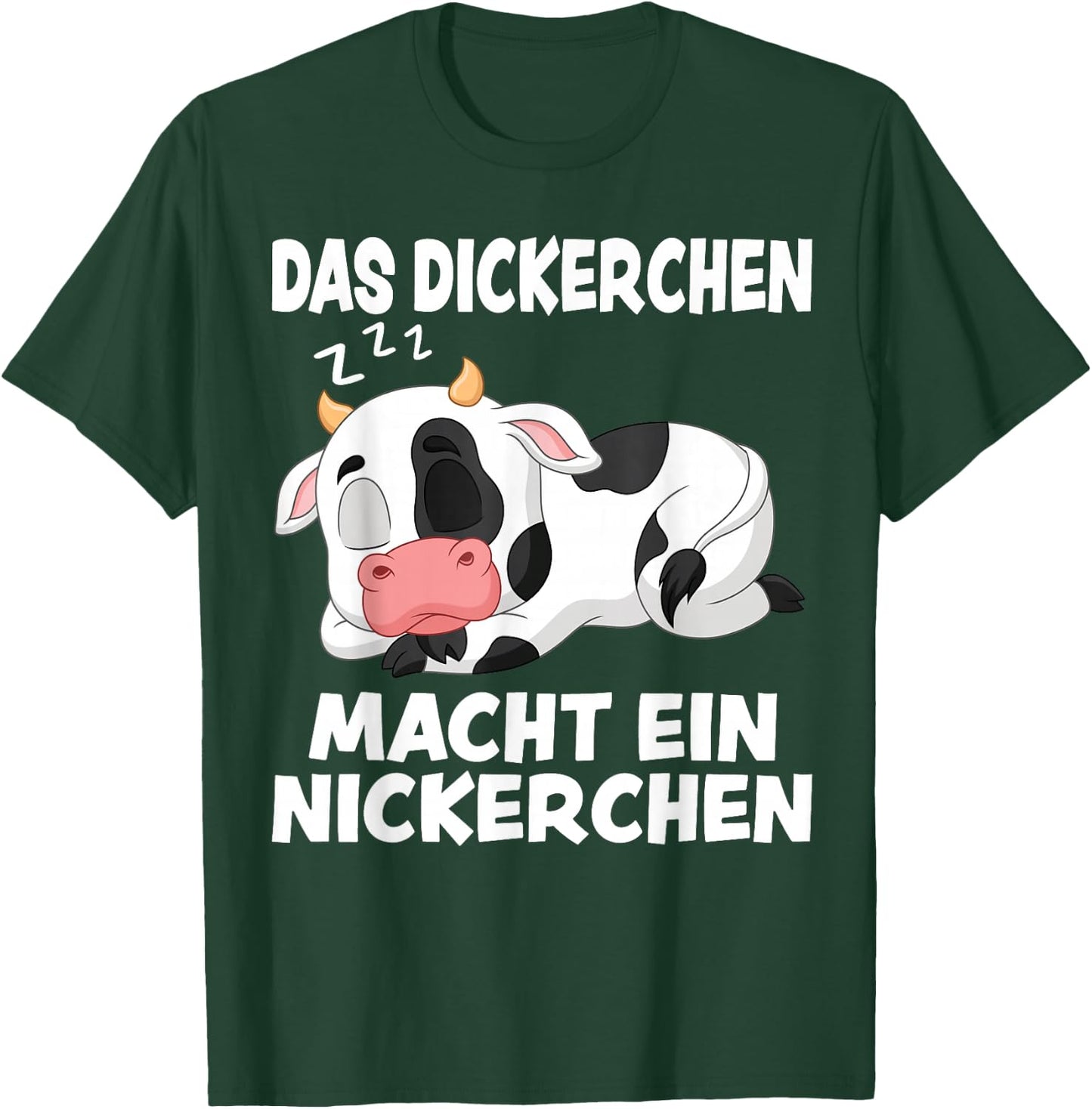 Funny Official Sleep Shirt Cow Pyjamas Nightdress T-Shirt - T-Shirt | Forest