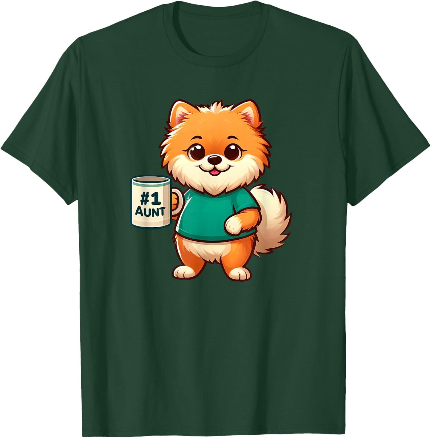 Poméranian Aunt Dog Funny Family T-Shirt - T-Shirt | Forest