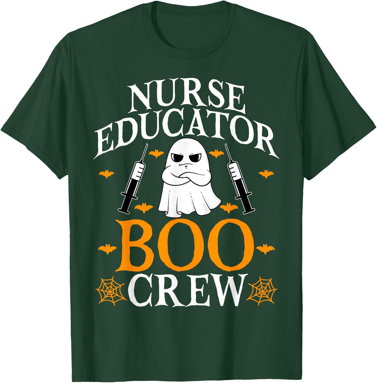 Nurse Educator Boo Crew - Nurse Instructor Halloween Ghost T-Shirt - T-Shirt | Forest