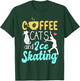 Ice Skating Skater Figure Skating Sport Cat Coffee Lover T-Shirt - T-Shirt | Forest