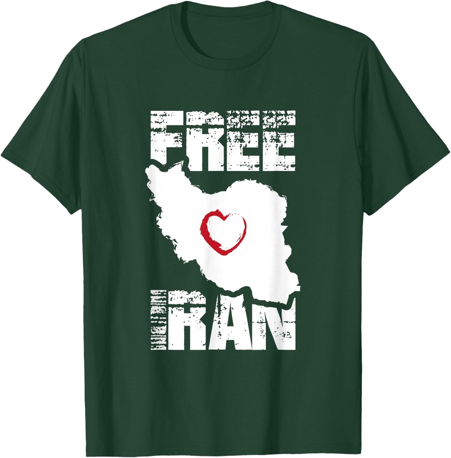 Free Iran | Love Freedom Herz Iran, persisches Zitat T-Shirt - T-Shirt | Forest