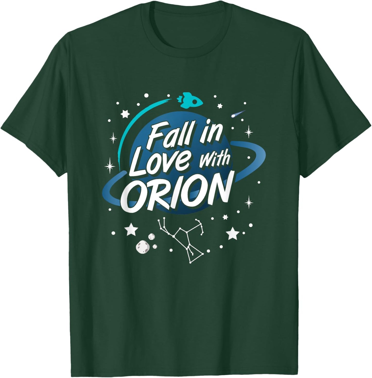 Fall in Love with Orion Constellation Astrology Novelty Gift T-Shirt - T-Shirt | Forest