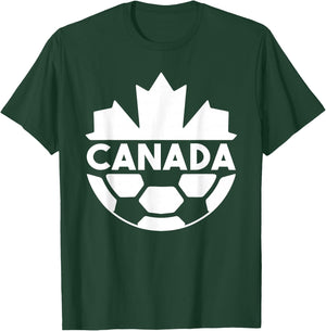 Canada Soccer Team Sports Flag Mapple Leaf Men Women T-Shirt - T-Shirt | Forest